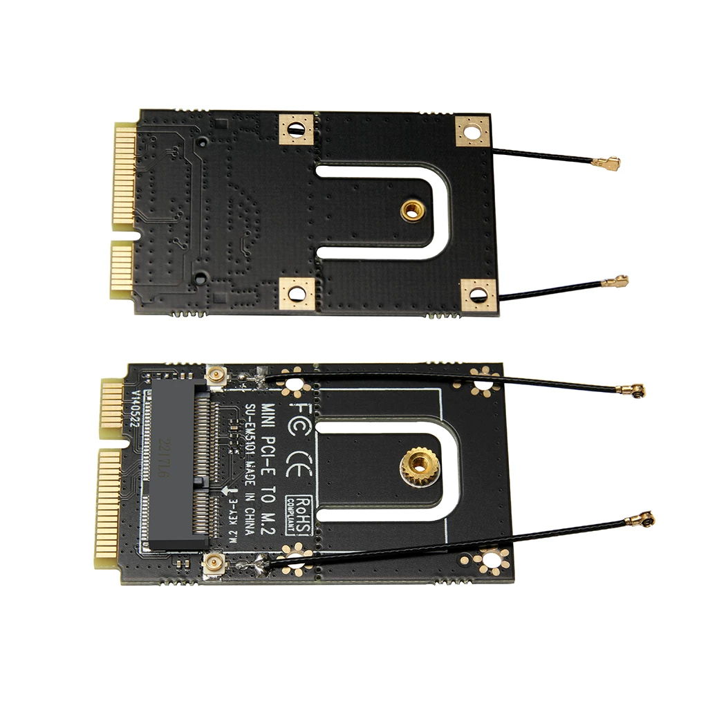 Thẻ mạng không dây NGFF M.2 A + Ekey M2 sang MINI PCIE card mạng WIFI module adapter card/board