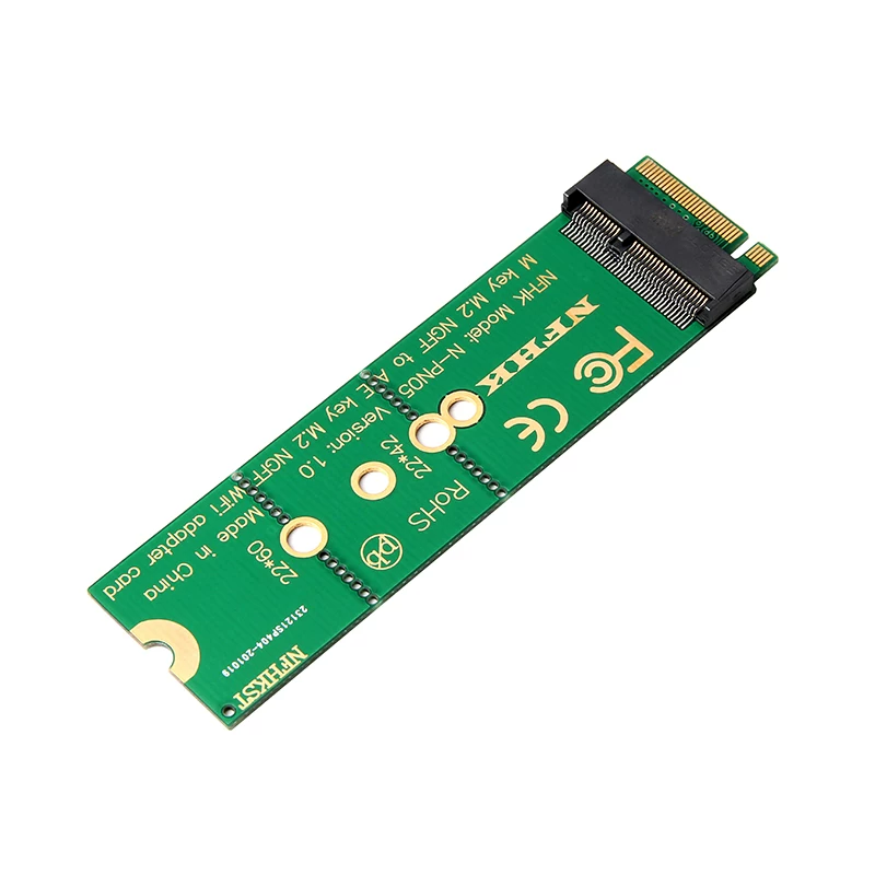 Thẻ mạng không dây A+E key E key M.2 NGFF sang thẻ chuyển đổi SSDM key PCIe M.2 NGFF