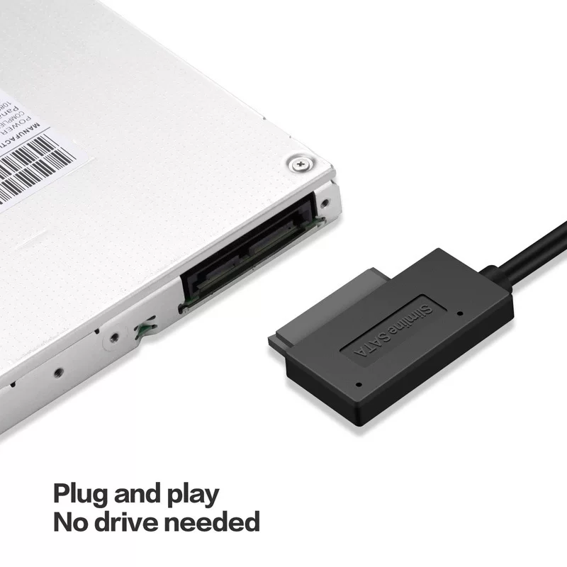 Cáp ổ đĩa USB2.0 dễ dàng sử dụng Cáp ổ đĩa quang Slimline SATA13pin Cáp chuyển đổi SATA7+6pin hỗ trợ ghi đĩa