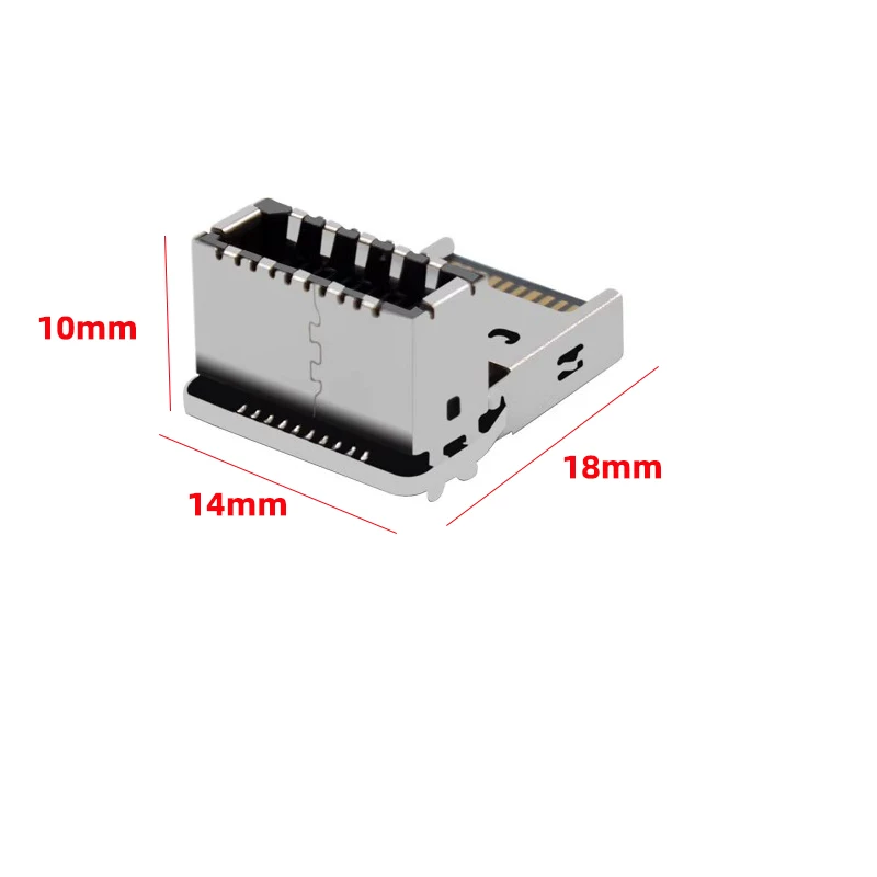 Bo mạch chủ máy tính USB3.2 20G Giao diện TYPE-E góc cạnh 90 độ lắp đặt TYPE-C phía trước dây nối
