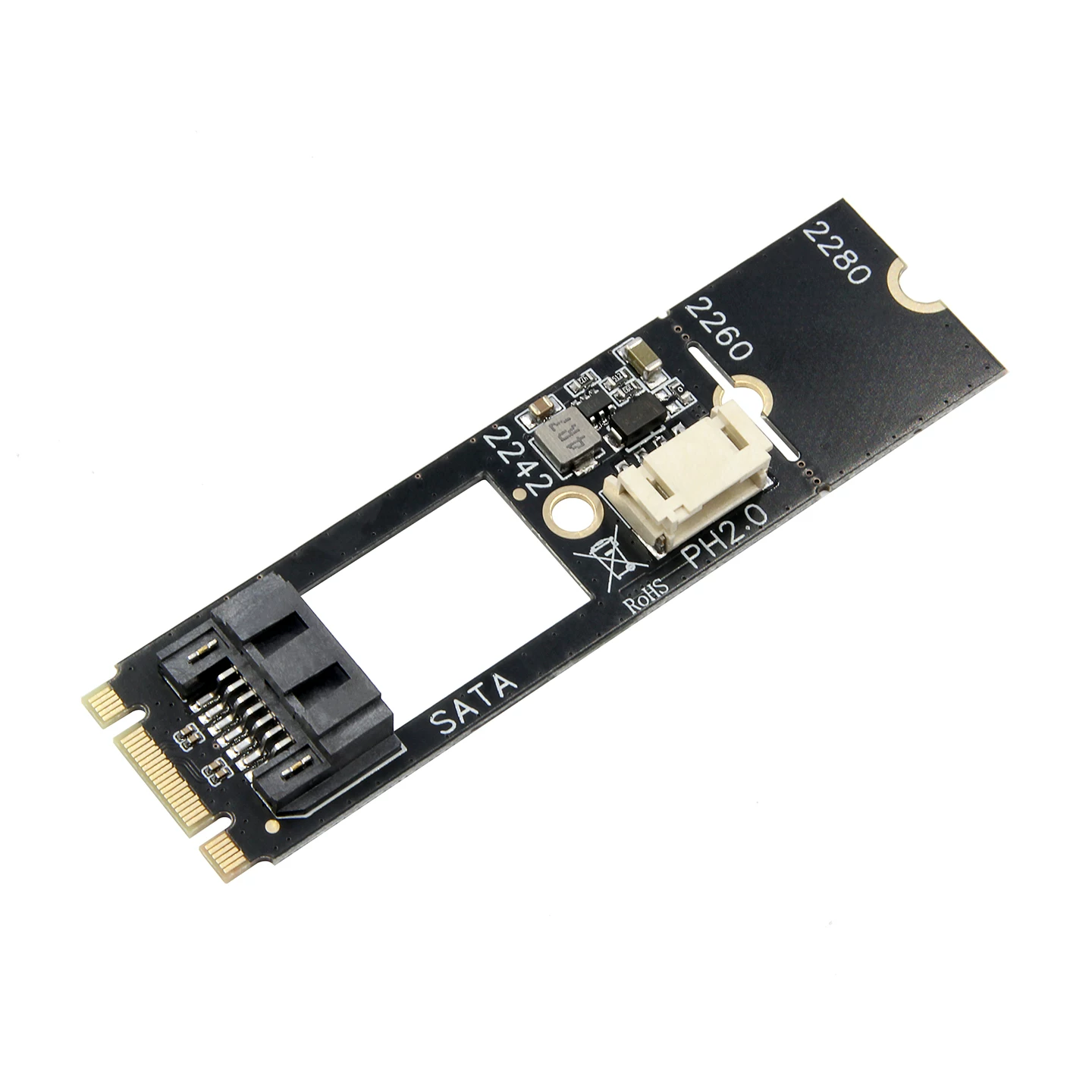 Thẻ chuyển đổi giao thức M2 NGFF SATA sang SATA3.0 Thẻ mở rộng ổ cứng M2 NGFF sang 7pin 2.5inch