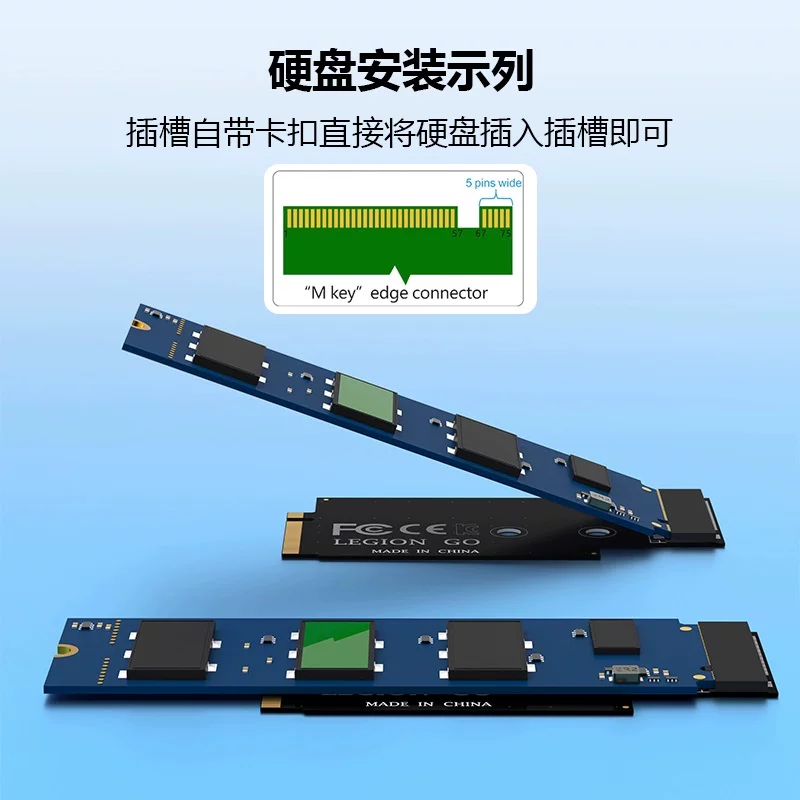 Thích hợp cho việc sửa đổi thẻ chuyển đổi máy chơi game cầm tay Lenovo Legion Go 2242 thành 2280, bo mạch mở rộng ổ cứng SSD trạng thái rắn