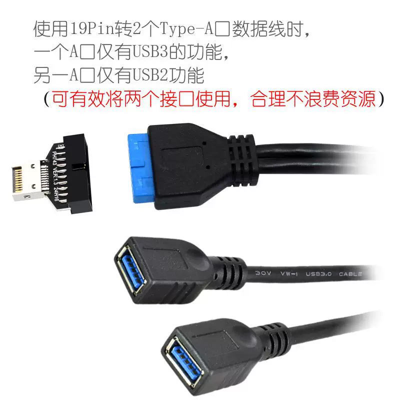 Bo mạch chủ USB3.2/3.1/3.0 19 chân 20PIN sang TYPE-E TYPE-C phía trước khung máy USB TypeA