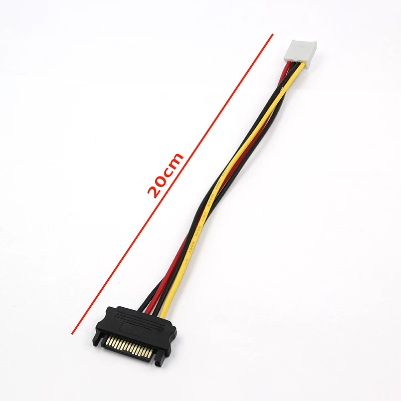 Cáp nguồn SATA 15 chân cái, nguồn nhỏ 4 chân, đầu nối ổ đĩa quang 2.54mm, cáp sửa đổi ổ cứng bo mạch chủ điều khiển công nghiệp