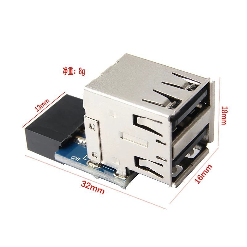 Bo mạch mở rộng USB2.0 Bo mạch chủ USB 9 chân có cổng USB tích hợp và bộ thu thẻ mạng không dây Bluetooth