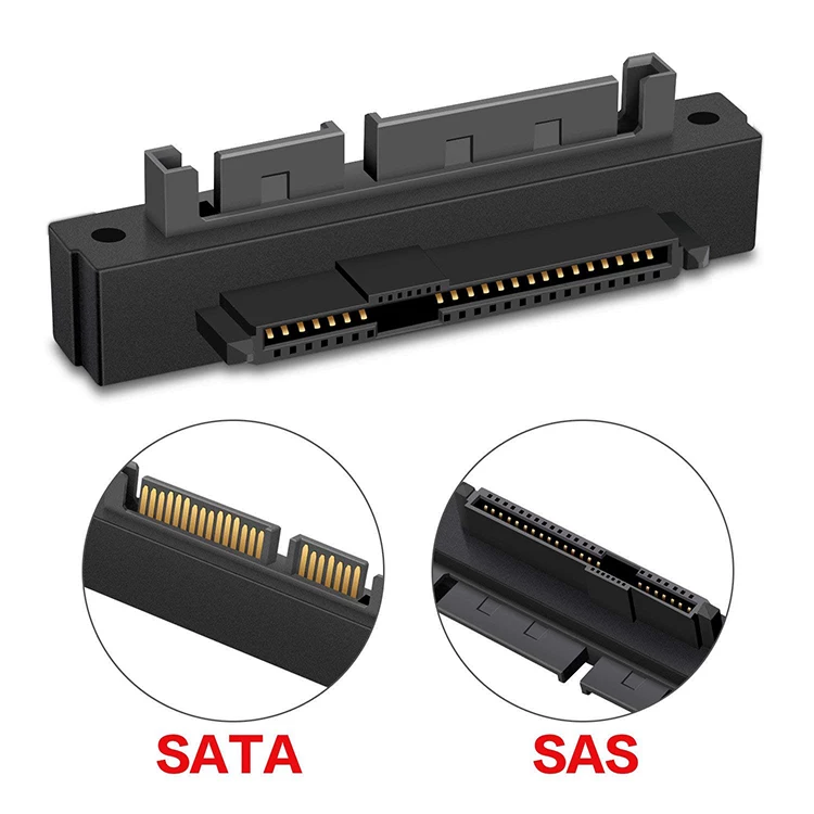 Cáp SFF-8482 SAS sang SATA, bộ chuyển đổi ổ cứng SAS sang bo mạch chủ SATA, nguồn điện 15 chân