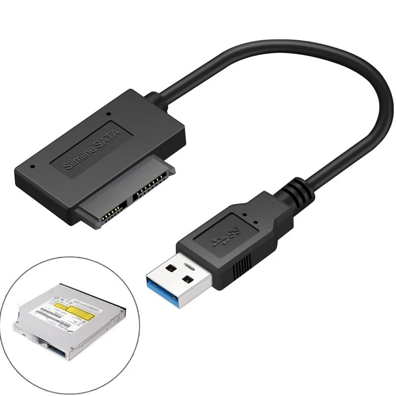 Ổ đĩa quang laptop SATA sang USB3.0 cáp ổ đĩa dễ dàng ổ đĩa quang ngoài SATA 7+6 cáp chuyển đổi USB3.0