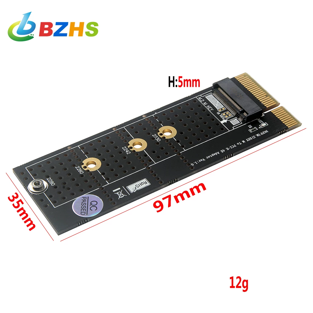 Thẻ chuyển đổi ổ cứng thể rắn SSD M.2 NGFF nvme key M sang PCI-E 4X dọc có khả năng tản nhiệt