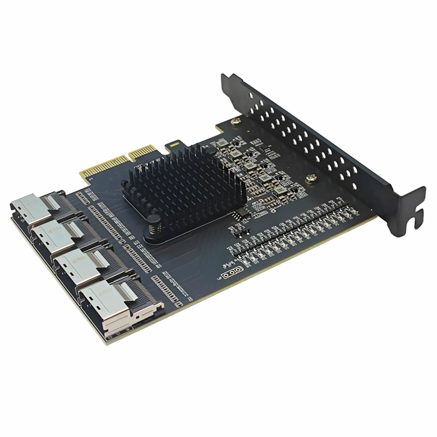 Thẻ chuyển đổi PCIE sang SFF8087 x4 sang thẻ mở rộng ổ cứng SATA 16 cổng MINISAS/SATA3.0