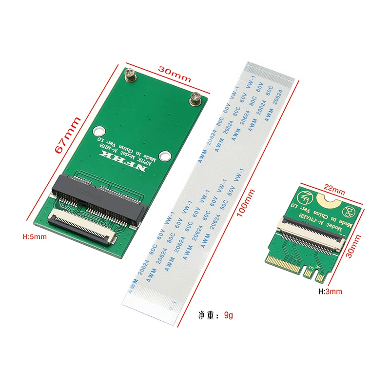 Thẻ WiFi MINIPCI-E sang cáp nối dài bộ chuyển đổi thẻ mạng không dây A+E E key M.2 WIFI