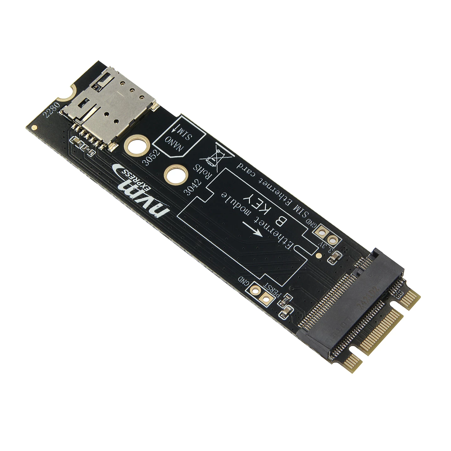 Mô-đun card mạng M.2 B-Key 4G 5G sang thẻ chuyển đổi M.2 M-Key NVME hoặc B-Key Khe cắm thẻ SIM