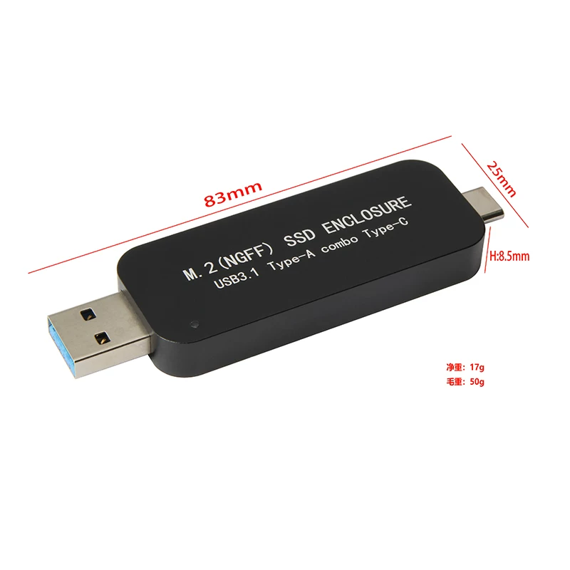 Vỏ ổ cứng USB3.0 sang NGFF M.2 Vỏ ổ cứng SSD USB3.0 sang M.2 Type-A Type-C