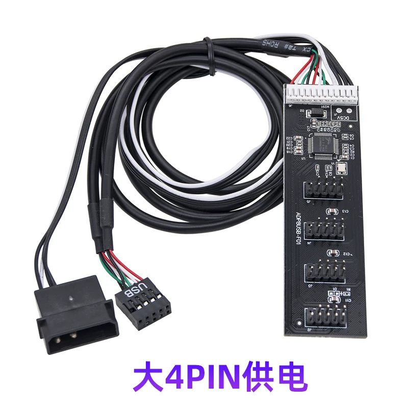 USB2.0 đa cổng 9PIN sang 1 đến 4 cổng giao diện bo mạch chủ máy tính để bàn 9 chân một đến bốn thẻ mở rộng HUB hub