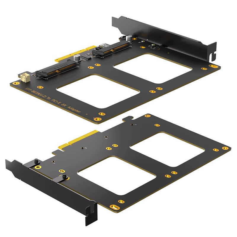 Thẻ chuyển đổi U.2 SFF-8639 sang PCI-E8X dành cho máy tính để bàn, thẻ mở rộng chia đôi U.2 sang PCI-E4.0