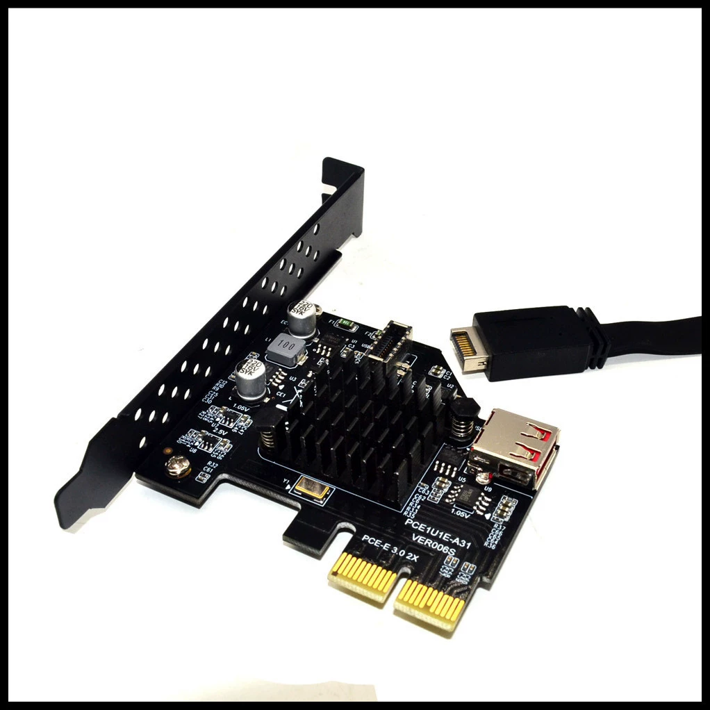 USB3.1 phía trước thẻ mở rộng PCI-E loại c phích cắm có thể đảo ngược 20PIN Xiangshuo ASM3142 bộ chuyển đổi 10Gbps