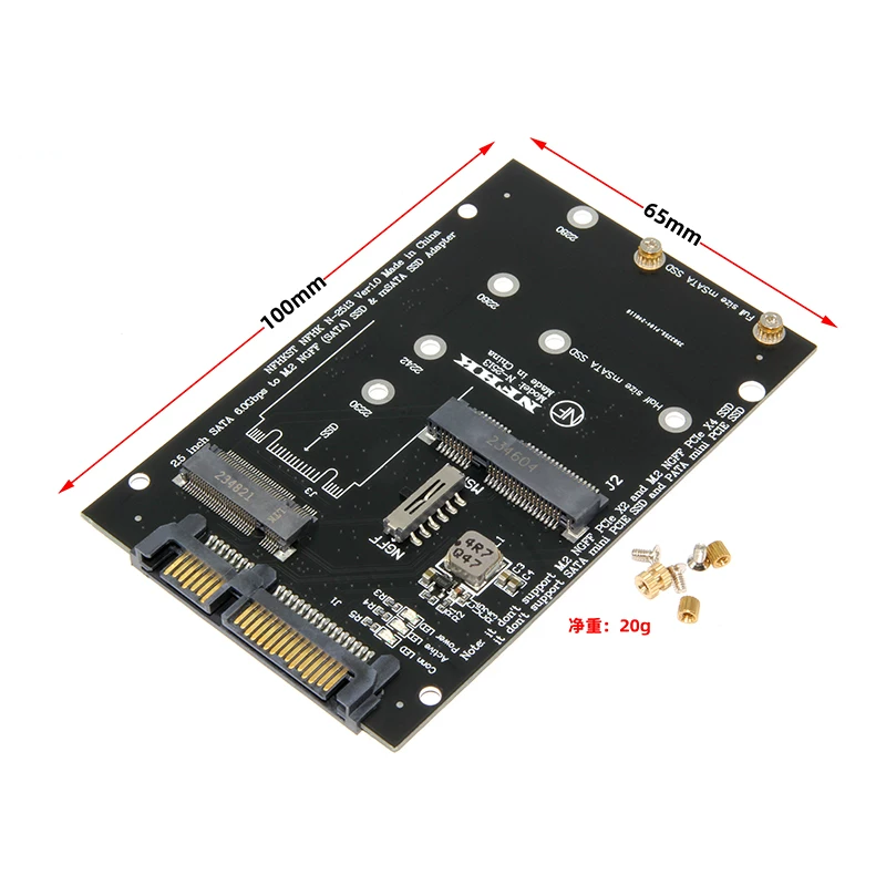 Thẻ chuyển đổi ổ cứng M.2 NGFF SSD MSATA sang SATA3.0 Thẻ chuyển đổi ổ cứng thể rắn giao thức SATA