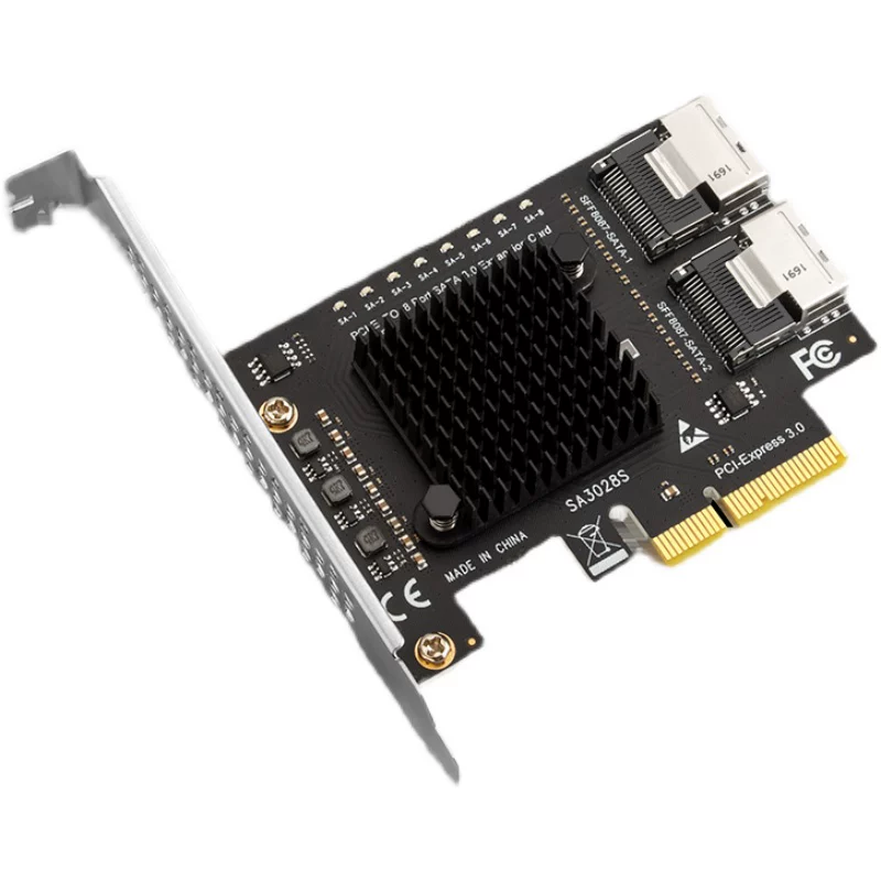 Thẻ chuyển đổi PCI-E sang SFF-8087 Cáp miniSAS 8 đĩa Thẻ mở rộng 36P /SATA3.0 Thẻ ổ cứng 6G
