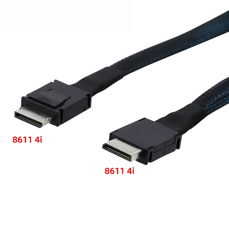Cáp tốc độ cao bên trong máy chủ NVME Oculink SAS SFF-8611 4I đến 8087 8643 U.2