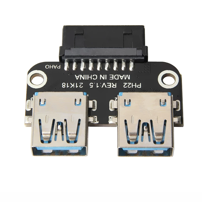 Thẻ chuyển đổi 19 chân sang USB 3.0 cho bo mạch chủ máy tính để bàn Đầu nối bộ chuyển đổi 19 chân/20 chân sang USB 3.0