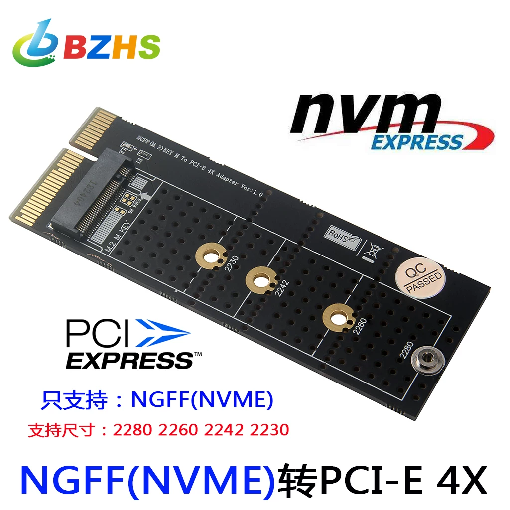 Thẻ chuyển đổi ổ cứng thể rắn SSD M.2 NGFF nvme key M sang PCI-E 4X dọc có khả năng tản nhiệt