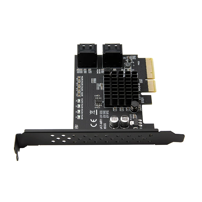 Thẻ mảng SATA3.0 Thẻ mở rộng ổ cứng RAID Thẻ chuyển đổi PCI-E sang ổ cứng 88SE9230 Đen Synology