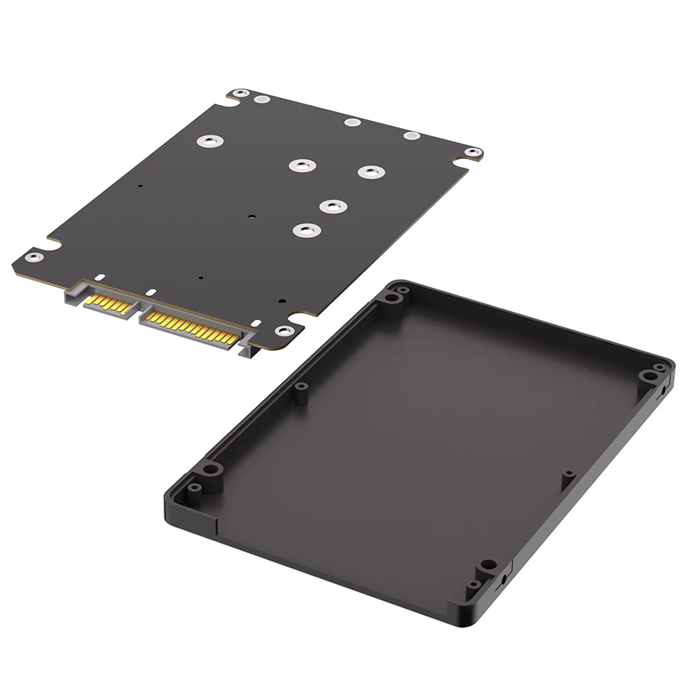 M.2 NGFF/MSATA sang SATA 3.0 ổ cứng thể rắn SSD hai trong một 2.5inch thẻ chuyển đổi vỏ ổ cứng