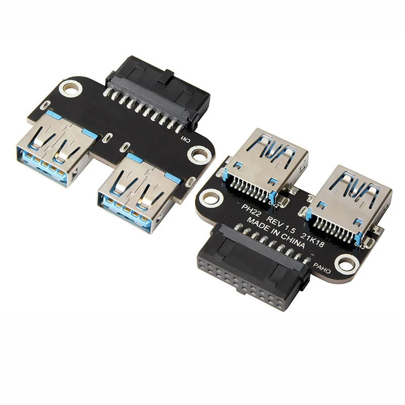 Thẻ chuyển đổi 19 chân sang USB 3.0 cho bo mạch chủ máy tính để bàn Đầu nối bộ chuyển đổi 19 chân/20 chân sang USB 3.0