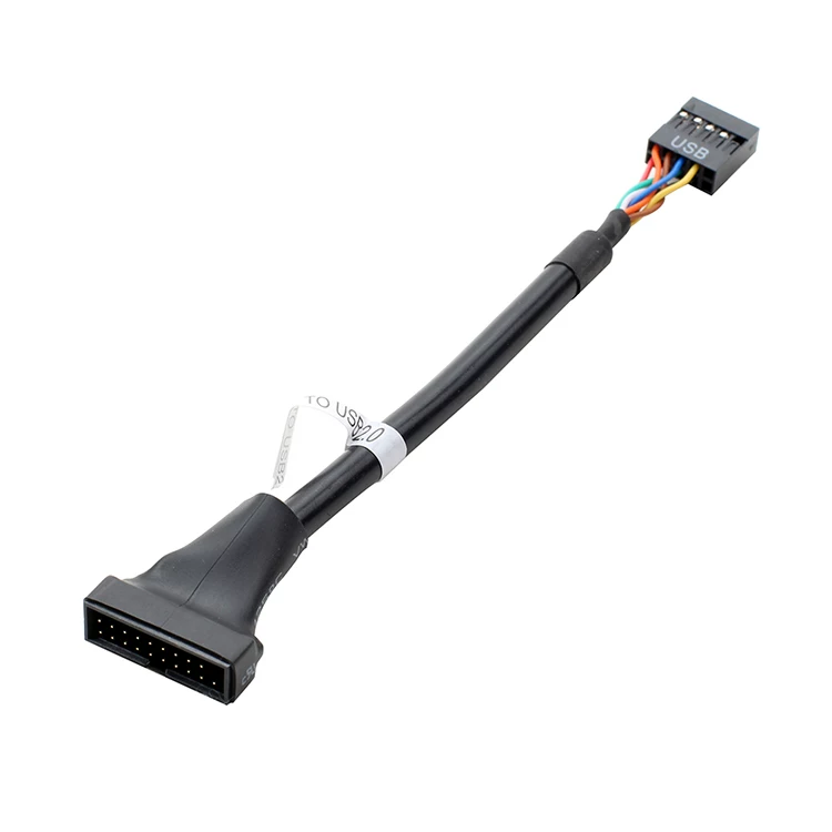 Khung máy chủ USB2.0 sang USB3.0 mặt trước 19 chân sang 9 chân mặt trước đầu nối USB2.0 cái 9 chân sang 19 chân
