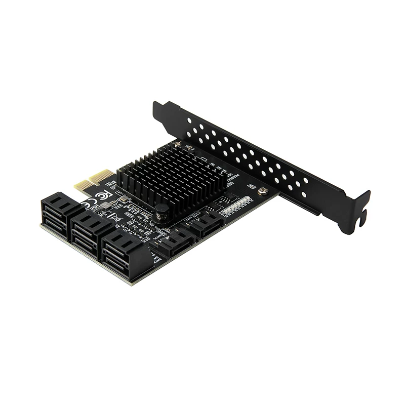 Thẻ mở rộng PCI-E1X sang SATA3.0 Thẻ mở rộng 8 cổng 6Gbps Thẻ mở rộng ổ cứng IPFS 88SE9215