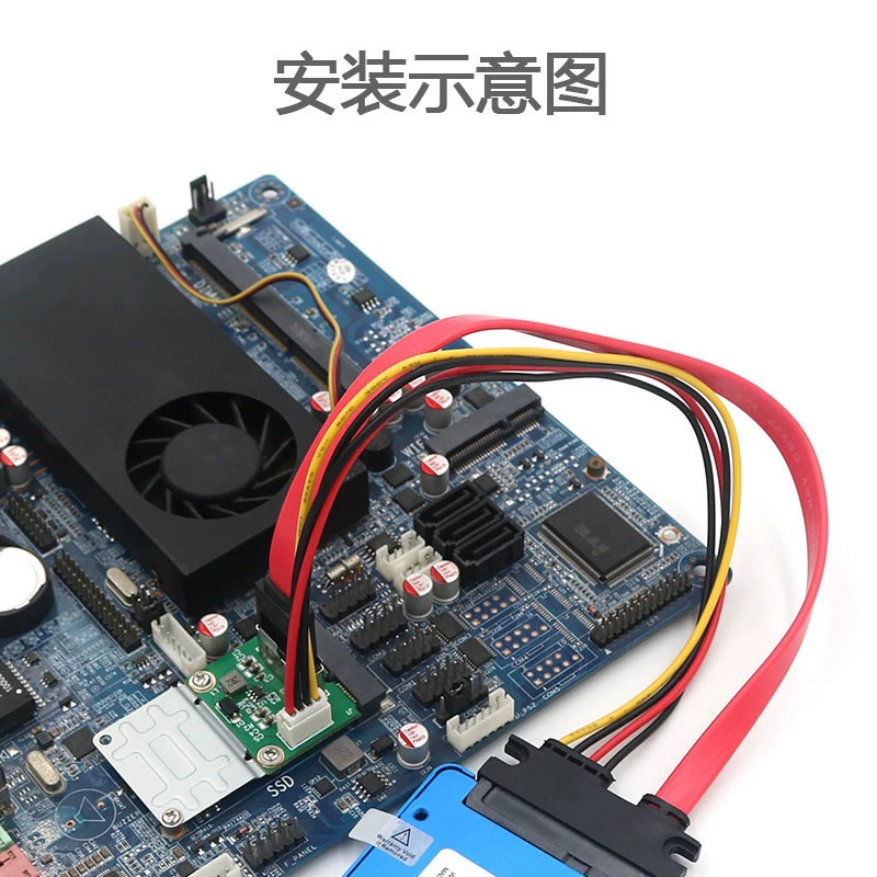 Giao diện MSATA với thẻ mở rộng SATA 7P MSATA sang SATA với nguồn điện phụ hỗ trợ 2.5inch ổ cứng