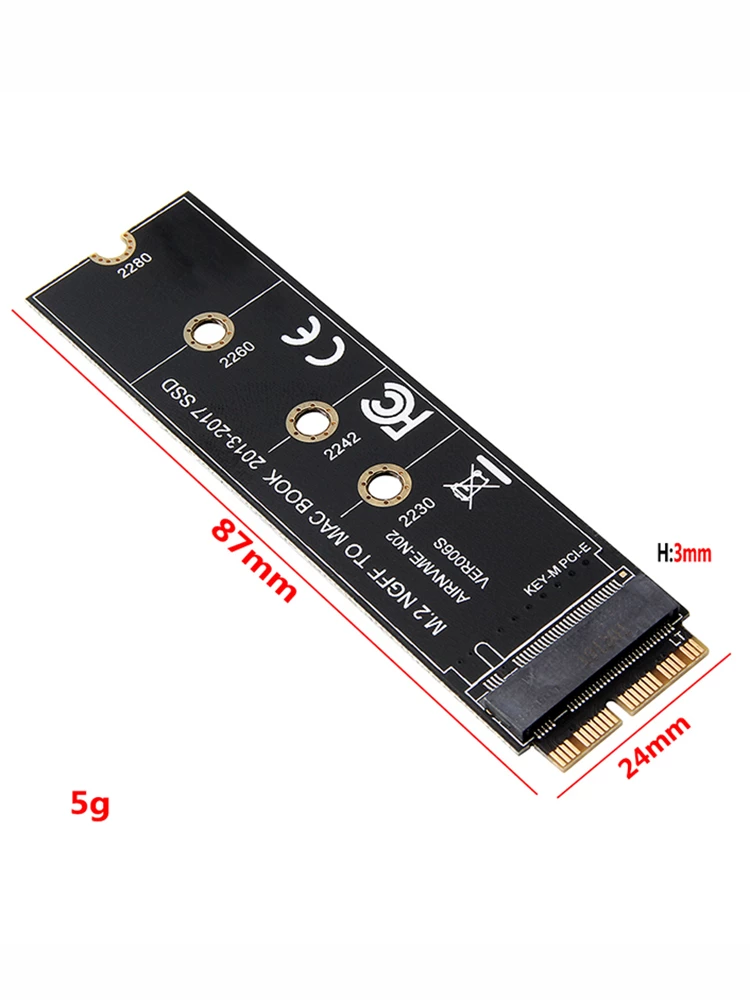 Thích hợp cho phiên bản nâng cấp M.2 NVME lên công cụ thẻ chuyển đổi ổ cứng thể rắn Apple 2013-2017 3.0