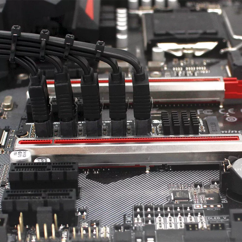 M2 NVME PCIE SATA6G 5 cổng mở rộng ổ cứng thẻ mở rộng máy tính mở rộng JMB585 hỗ trợ không cần trình điều khiển