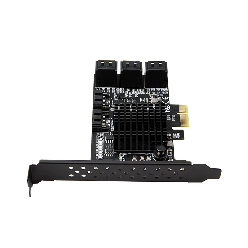 Thẻ mở rộng 8 cổng SATA PCI-E sang SATA3.0 Thẻ chuyển đổi 8 cổng 6G để mở rộng ổ cứng IPFS 88SE9215