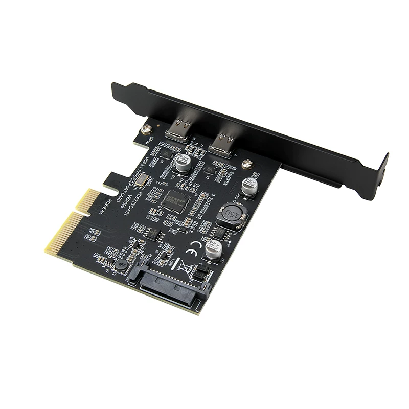 Thẻ mở rộng PCI-E sang USB3.1 đầu cắm kép Type-C có thể đảo ngược Bộ chuyển đổi ASMedia ASM3142 10Gbps