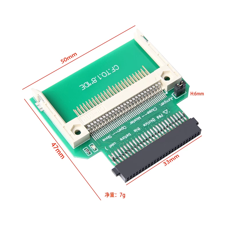 Thẻ CF sang ổ cứng Toshiba 1.8inch cổng, giao diện IDE 50 chân, 1.8inch sang CF, CF sang Toshiba 1.8inch