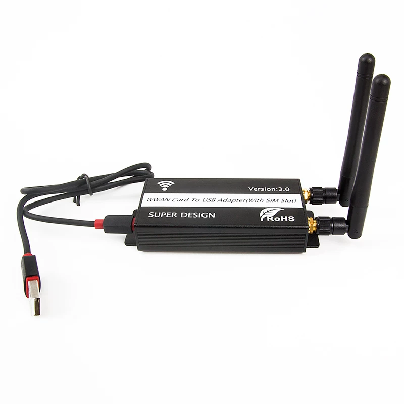 MiniPCIE sang USB adapter board khe cắm thẻ SIM có vỏ ăng-ten Longshang U8300C 4G mô-đun ban phát triển