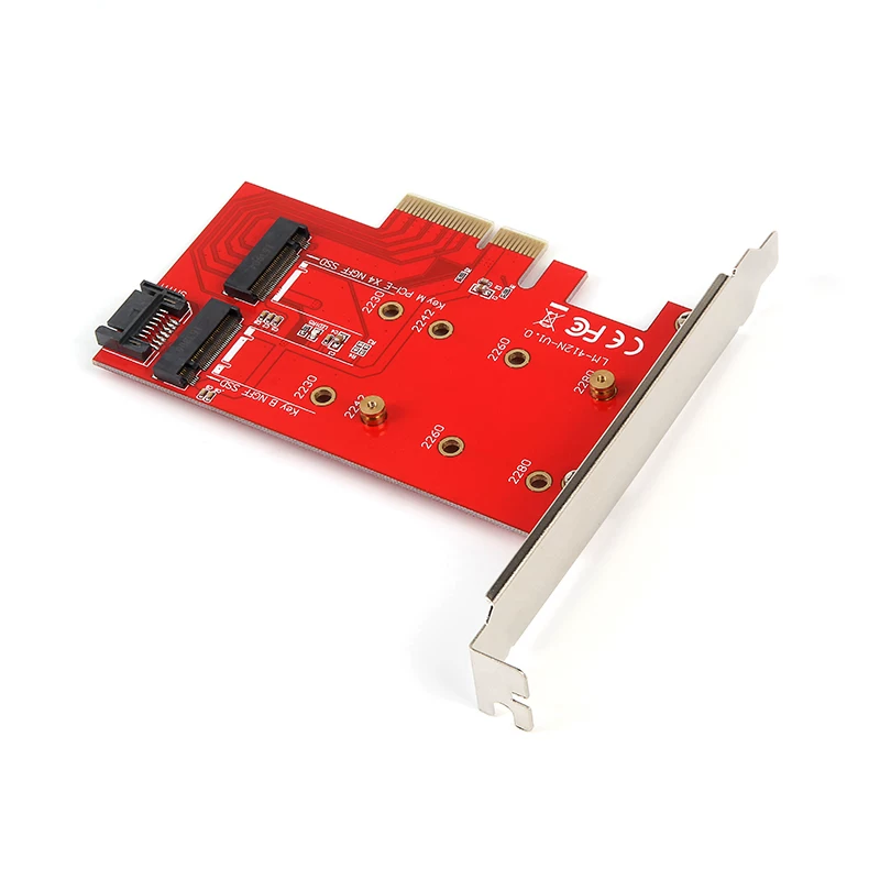 Thẻ chuyển đổi M.2 NVMe SSD sang PCIE X4 M Key B Key giao diện kép PCI-E NVMe