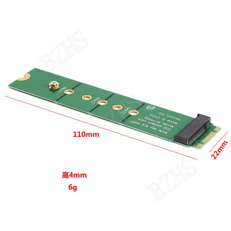Thẻ bảo vệ thử nghiệm giao diện M.2 SSD Key B, đầu nối B+M, bảng mở rộng khe cắm M.2 đực sang cái