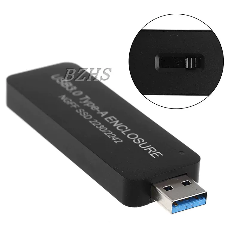 Vỏ ổ cứng di động loại M.2 cắm trực tiếp, ổ flash USB loại M.2 USB3.0 2242, vỏ ổ cứng thể rắn SSD