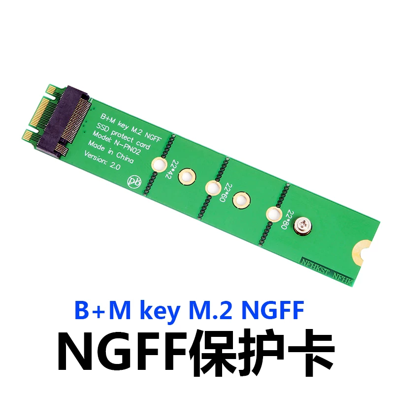 Thẻ bảo vệ thử nghiệm giao diện M.2 SSD Key B, đầu nối B+M, bảng mở rộng khe cắm M.2 đực sang cái