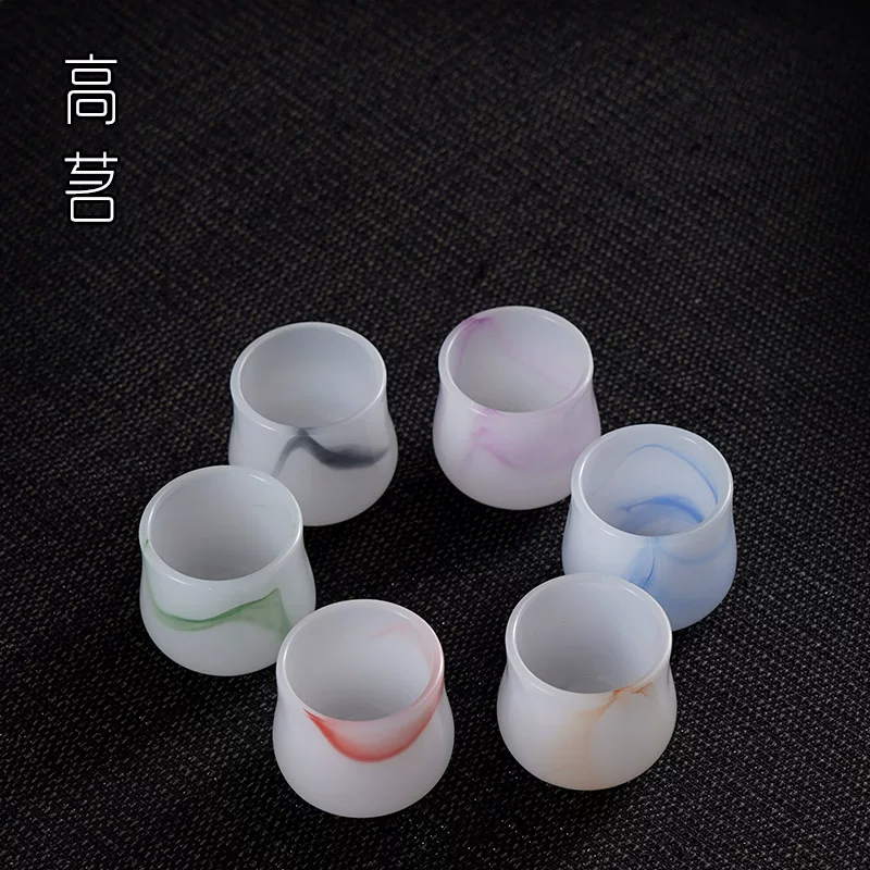 Cốc trà dành cho nữ, cốc trà sứ ngọc, cốc nếm trà cao cấp cá nhân, cốc trà nhỏ, cốc thơm thủy tinh.