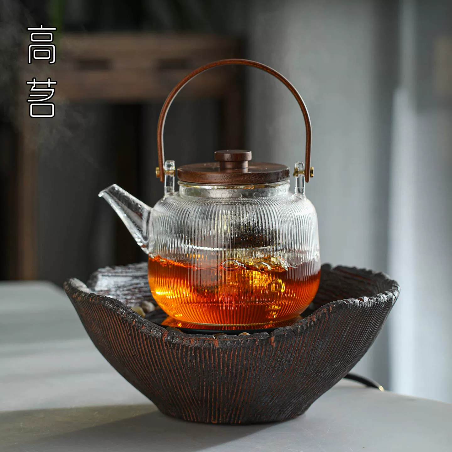 Bếp điện gốm sứ mẫu mới 2025, ấm đun nước chuyên dụng, kính chịu nhiệt cao, dung tích lớn, bếp pha trà gia dụng, bếp điện để pha trà.