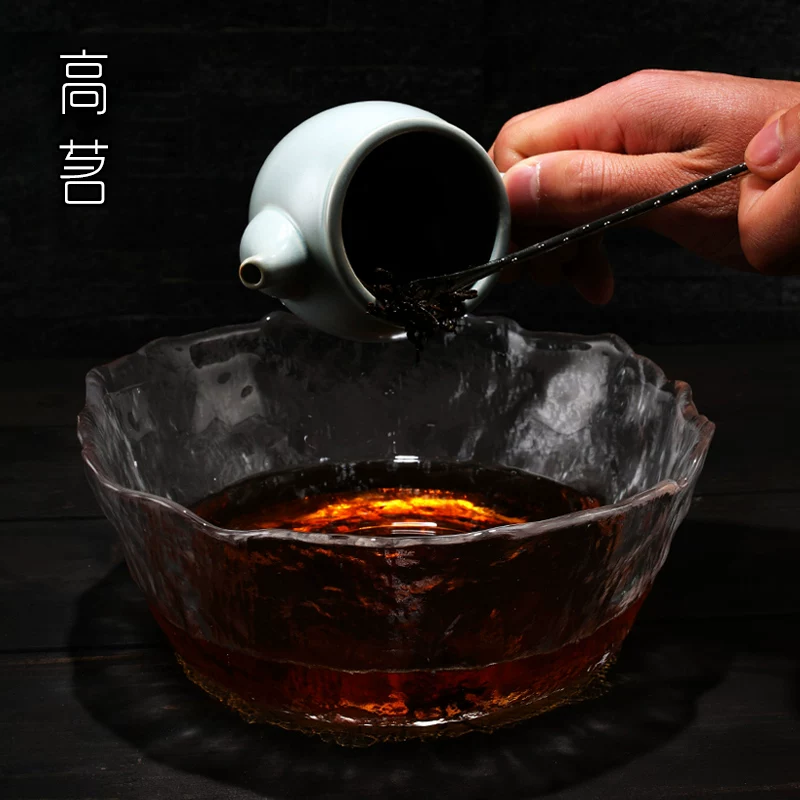 Bình rửa trà bằng thủy tinh lớn để rửa bộ ấm chén, phụ kiện để rửa chén và tách trà.