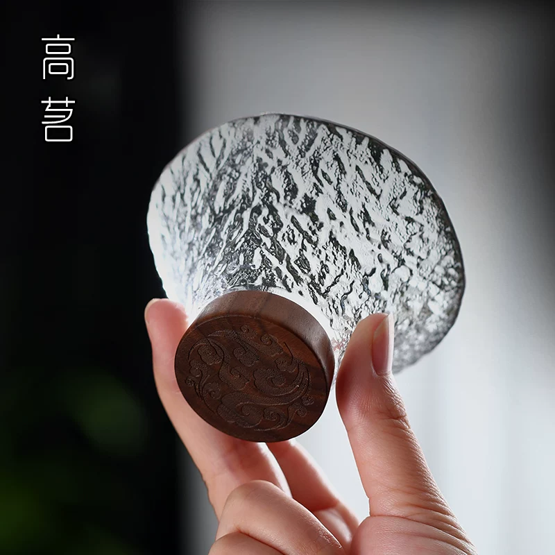 Cốc pha trà pha lê, cốc trà thủy tinh, cốc nhỏ cá nhân, cốc hoa sen, cốc trà kung fu gia dụng