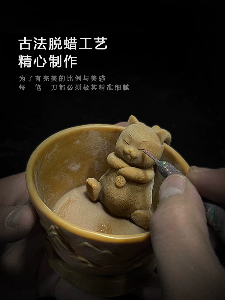 Cốc của Hoàng đế của tôi, cốc trà thủy tinh, dùng cá nhân, cốc pha trà kiểu Trung Hoa, chén trà, cốc nước cho mèo Tử Cấm Thành, bộ trà Kung Fu.