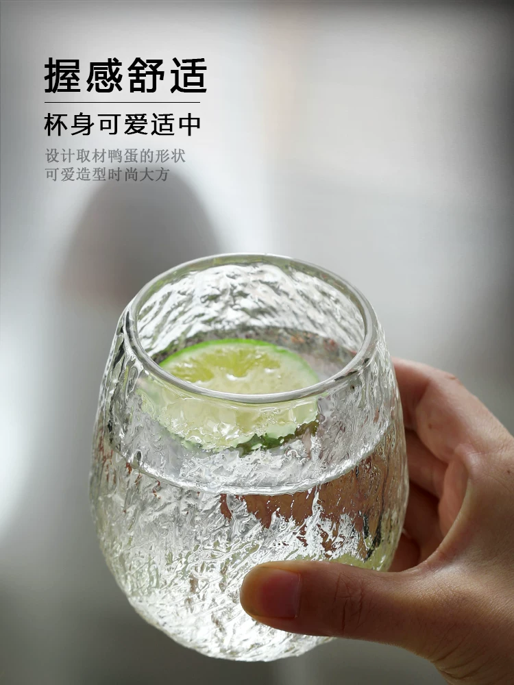 Ly thủy tinh kiểu Nhật, ly có họa tiết chạm khắc chịu nhiệt, ly cà phê cao cấp, ly trà gia dụng, ly rượu.