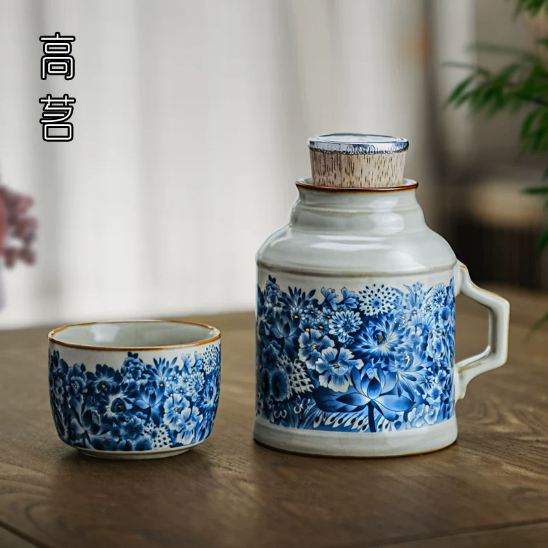 Ấm trà nhỏ truyền thống Ru kiln, mẫu mới 2025, mini có nắp, cốc trà văn phòng, cốc nước, thiết kế sáng tạo, thẩm mỹ cao