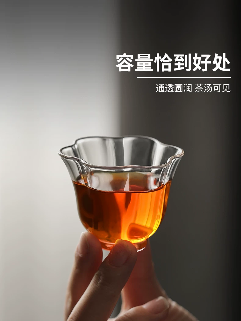 Tách trà hoa, tách trà thủy tinh nữ, tách thần nữ, tách đơn, tách trà nhỏ sáng tạo dùng cho khách, tách trà kiểu kungfu, tách trà có nắp