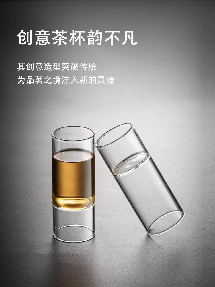 Cốc thủy tinh borosilicate cao cấp với thiết kế tre sáng tạo, giá trị thẩm mỹ cao, cốc trà đa năng để pha trà và uống nước, ly rượu gia dụng, cốc pha trà lạnh.