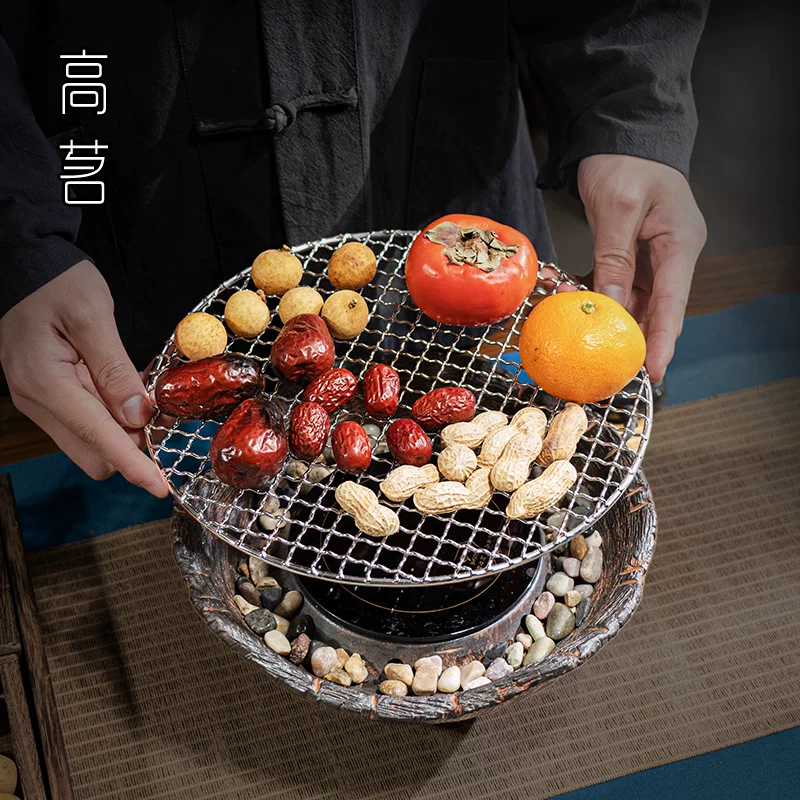 Thiết bị pha trà và phụ kiện, bếp điện gốm, bếp than, bộ rang trà, bộ trà hoàn chỉnh trong nhà kiểu Nhật có ấm trà